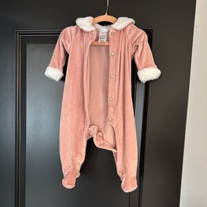 3-6 Months Nicole Miller Blush Pink Baby Footie
